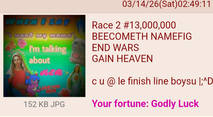 Le GR8 American Hail Mary Full of Grace Race 2 #13MIL